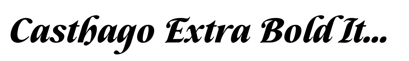 Casthago Extra Bold Italic